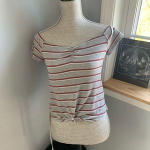 Off the shoulder crop top